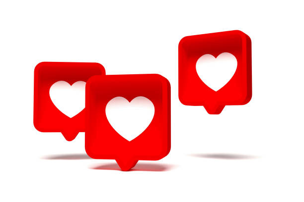istock 3d social media notification light like heart icon in red rounded square pin isolated on white wall background with shadow 3D rendering 1222260583