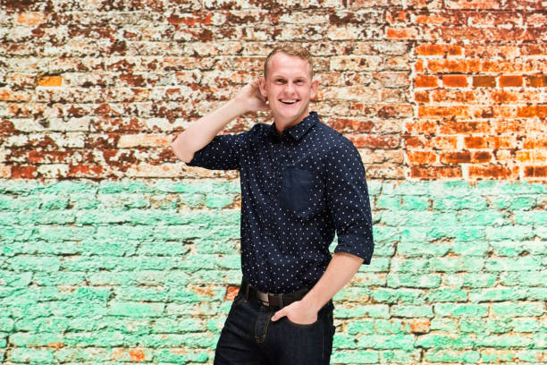 istock Caucasian young male wearing shirt 1222263085