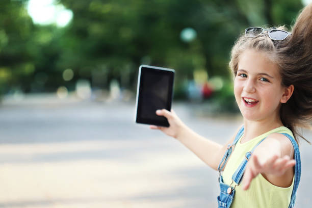 istock Young girl taking selfies 1222268503