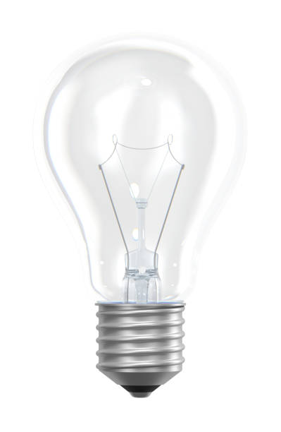 light bulb isolated 3d rendering stock photo