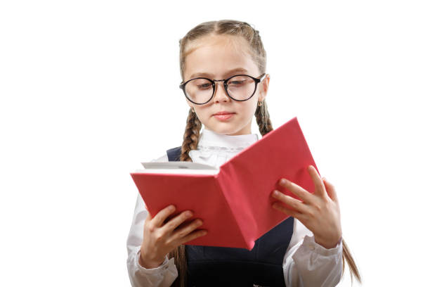istock Pretty Student Girl Read Hardcover Book Copyspace 1222273244