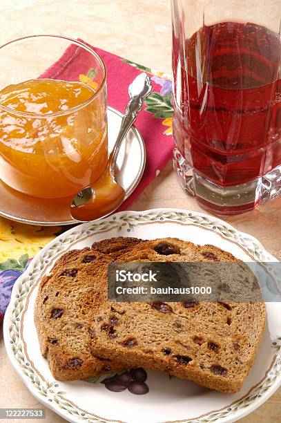 Toast Jamspelt With Raisins Stock Photo - Download Image Now - Bread, Breakfast, Close-up