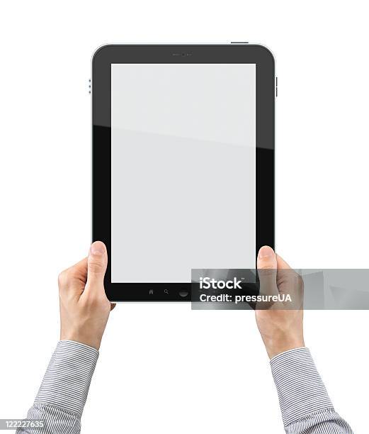 Trzymając Tablet Pc - zdjęcia stockowe i więcej obrazów Biały - Biały, Biznes, Biznesmen