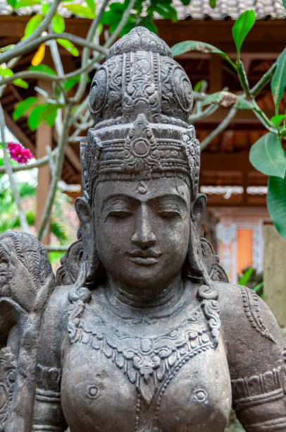 istock Statue for sale at stonemasons workshop Bali Indonesia 1222277677