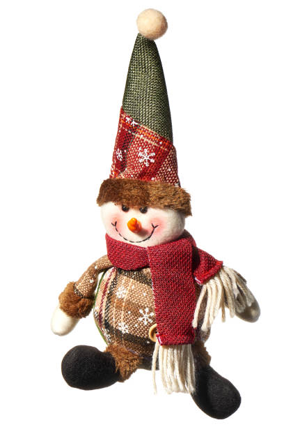 istock Little Snowman Plush Toy on a White Background 1222278735