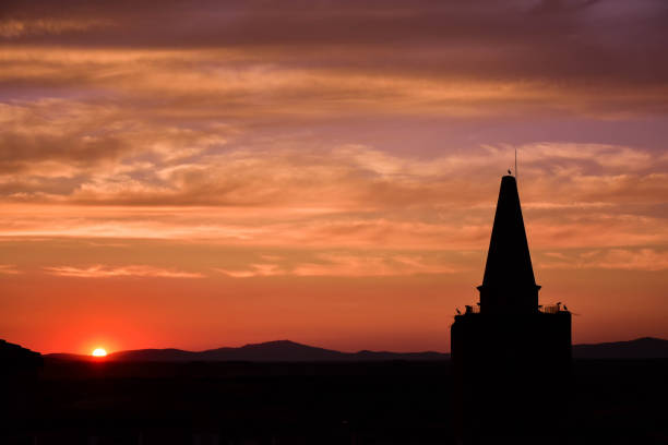 istock Sun hiding on the horizon 1222287763
