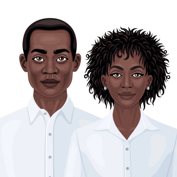 ilustrações, clipart, desenhos animados e ícones de casal jovem africano - brazilian people