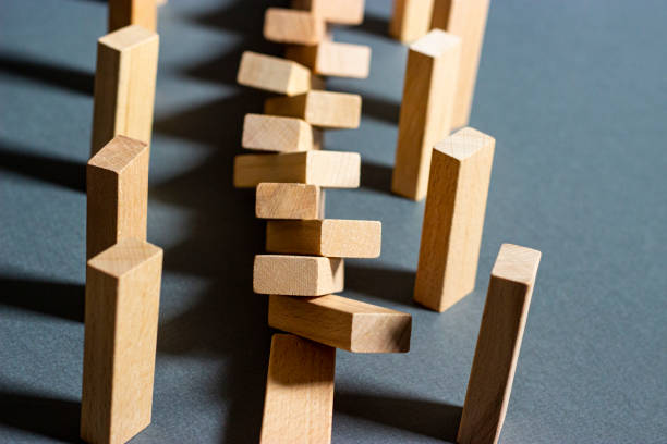 istock Stack game of wooden blocks with copy space, background. The concept of education, risk, development and growth. 1222288814