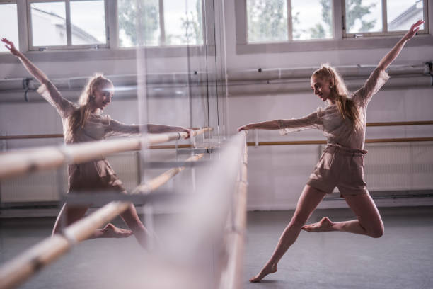 istock Jazzy ballerina in ballet studio. 1222292505