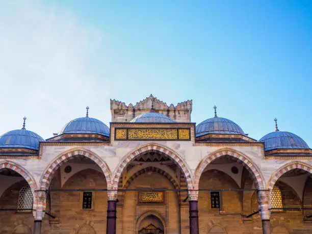 In May 2019, tourists were visiting Süleymaniye Mosque in Istanbul, Turkey in Istanbul, Turkey