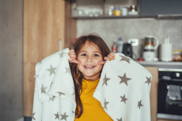 istock Cheerful playful child having fun at home 1222314748