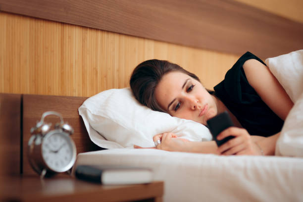 istock Stressed Woman Checking Smartphone First Thing in the Morning 1222315669