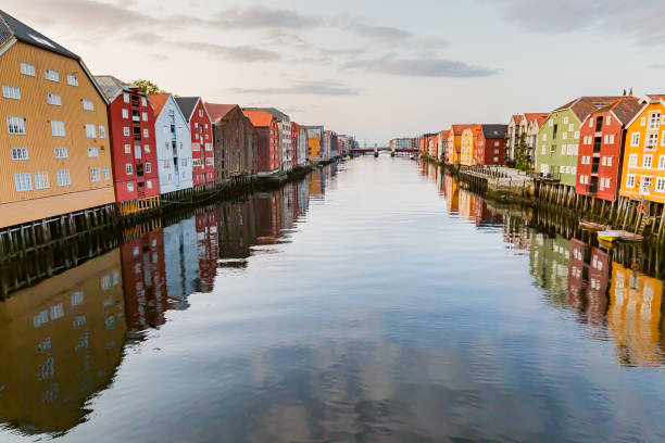 istock colorful warehouses in trondheim, norway 1222319528