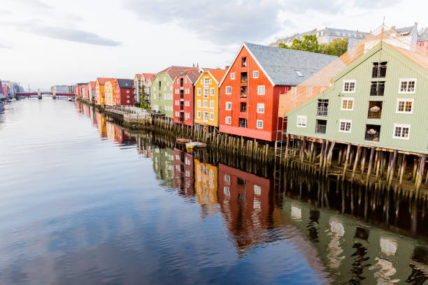 istock colorful warehouses in trondheim, norway 1222319533
