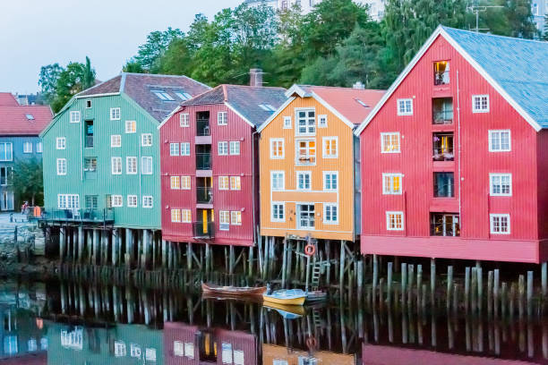 istock colorful warehouses in trondheim, norway 1222319541