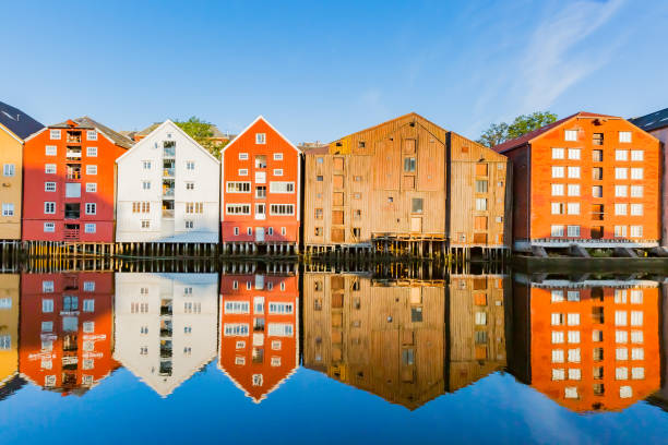 istock colorful warehouses in trondheim, norway 1222319555
