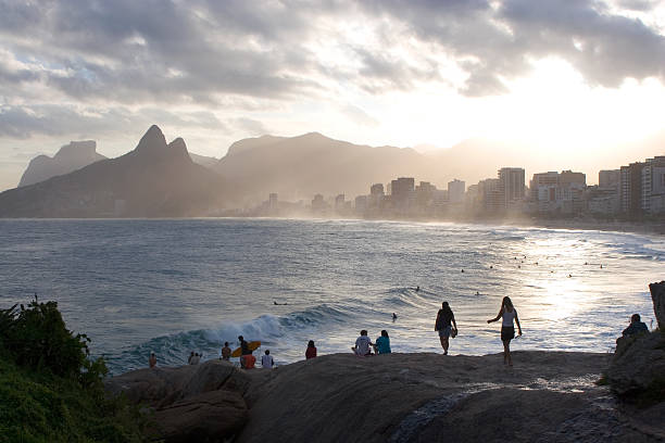 Sunset in Ipanema in Rio de Janeiro