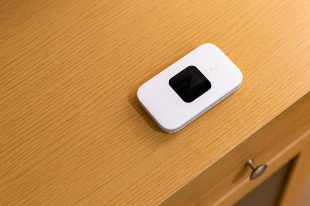 istock portable WIFI router in the room 1222330758