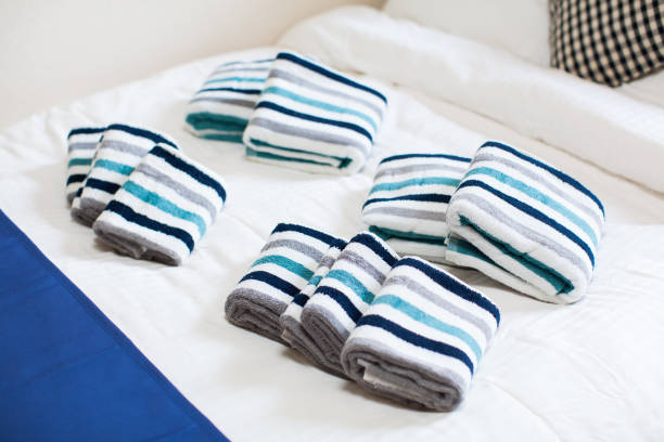 istock clean towel in the room 1222332437