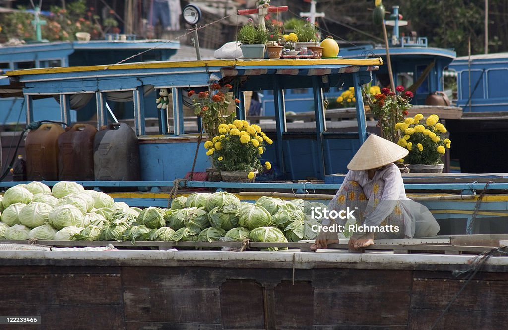 Floating Market, Vietnam  Floating Market Stock Photo