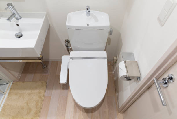 istock white clean toilet in washing closet 1222339810