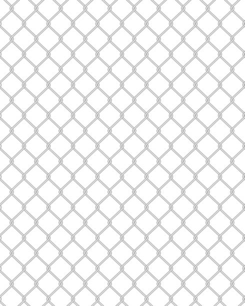 ilustrações de stock, clip art, desenhos animados e ícones de net fence illustration seamless pattern vector net fence illustration seamless pattern vector - corrugated iron abstract steel backgrounds
