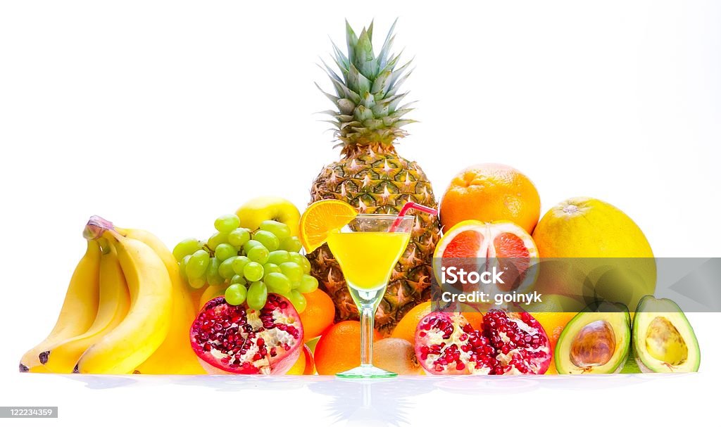 fresh fruits fresh juice of different ripe fruits Apple - Fruit Stock Photo