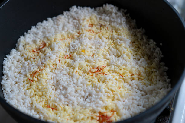 istock Rice is cooked on the stove 1222345610