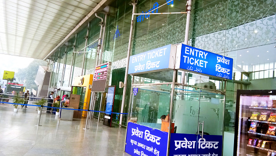 Lucknow, Uttar Pradesh, India - January 2020 : Chaudhary Charan Singh Airport, Lucknow International airport terminal, Uttar pradesh.