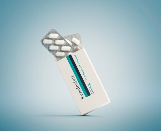 packung remdesivir pillen - pill box stock-fotos und bilder