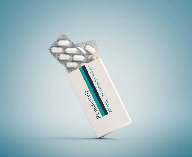 Pack of Remdesivir pills Studio shoot of open pack of Remdesivir pills antiviral drug stock pictures, royalty-free photos & images
