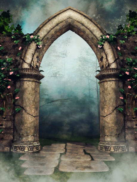 istock Garden arch with blooming flowers 1222351846