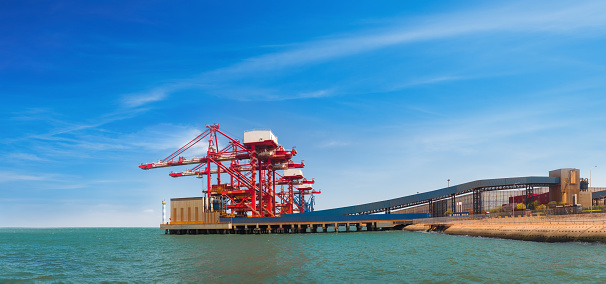 Shipping Container Cranes in the Port of Tianjin port