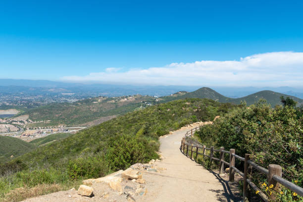 istock Small trail in Double Peak Park in San Marcos 1222352918