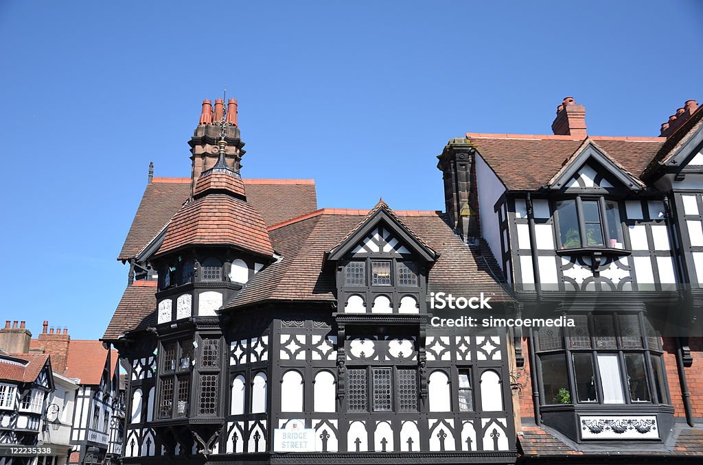 Arquitectura de estilo centro de la ciudad de Chester - Foto de stock de Arquitectura libre de derechos