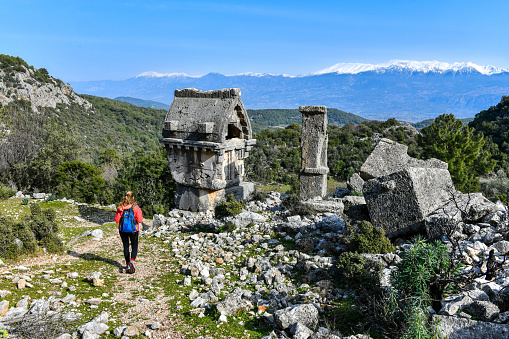 The ancient city of Pinara from Fethiye.