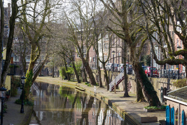 istock Oudegracht canal with wharfs cellars 1222357483