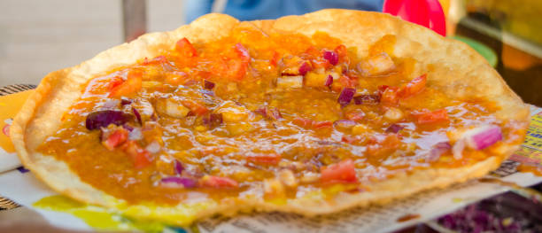 istock Tasty Rajasthani breakfast Dal Pakwan, the daal with dhaniya chutney. 1222357485