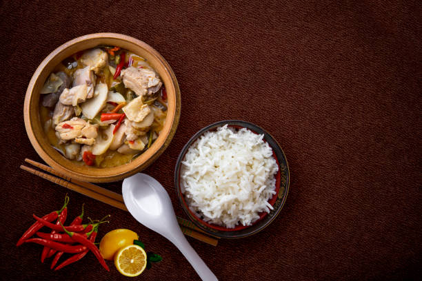 istock Thailand, Bowl, Breakfast, Chicken Meat, Close-up 1222360446