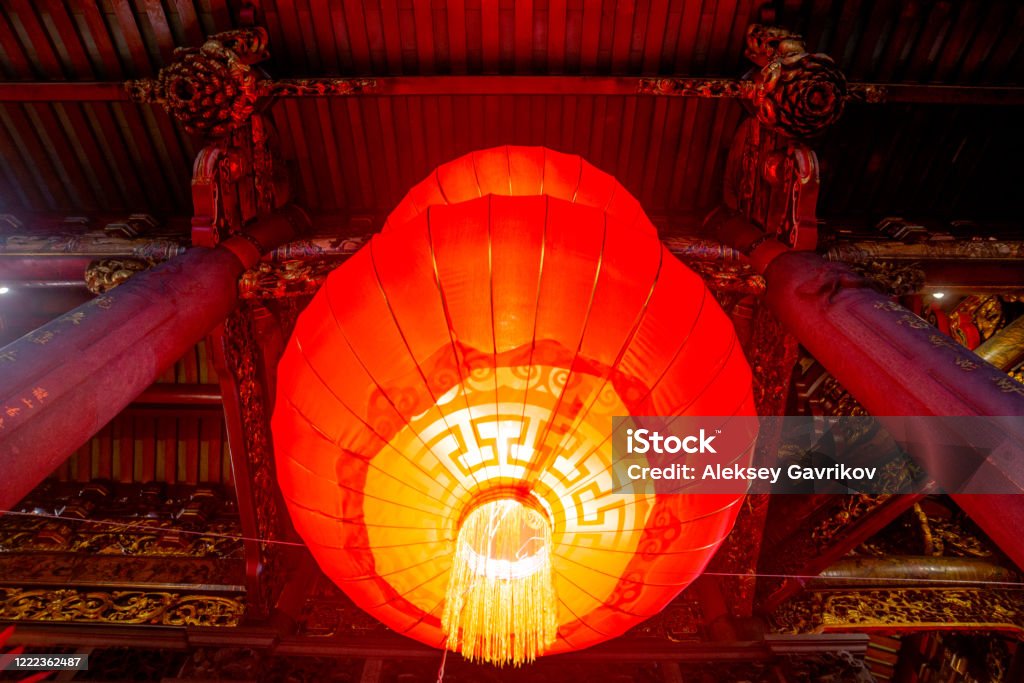 Taipei/Taiwan-25.03.2018:The lights in Baoan Temple in Taipei Ancient Stock Photo