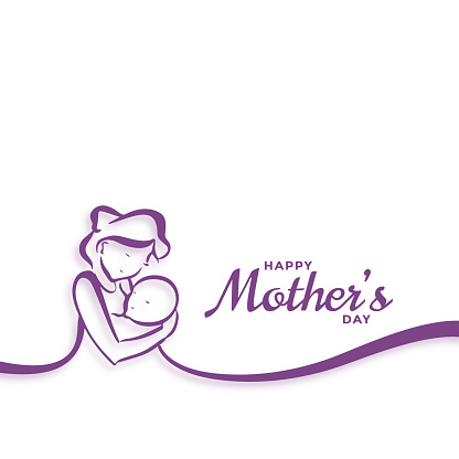 happy mothers day mom and baby love background