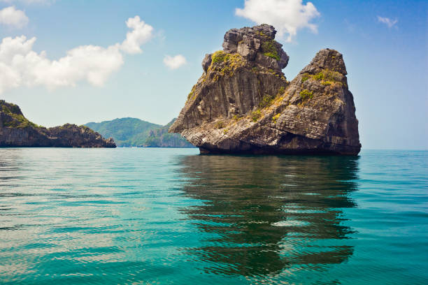 istock rock of phi island in thailand 1222369801