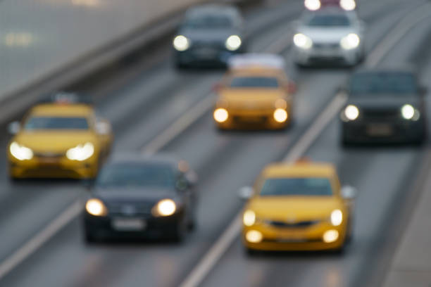 istock Big city traffic in spring day 1222370050