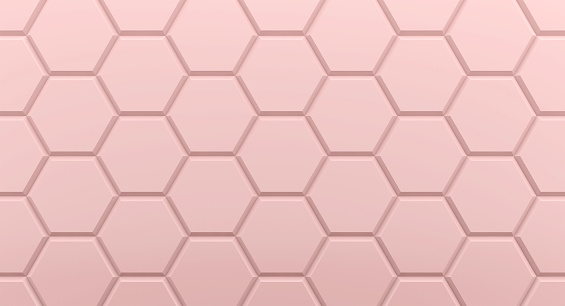 Background hexagons pink geometric 3D