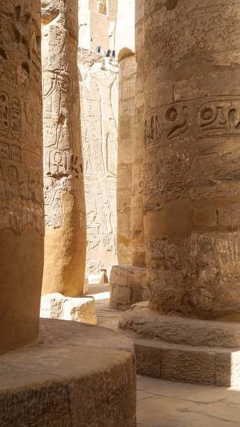 istock Luxor Egypt Karnak temple sandstone craved hieroglphic wall and column pharoah and anceint story 1222372721