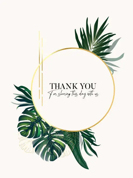 Vector illustration of Gold foil and greenery palm leaves, spakle luxury  design. Modern abstract art isolated on white background