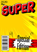 istock Editable comic book cover 1222377094