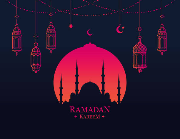 Ramadan Kareem Ramadan Kareem hari raya light stock illustrations