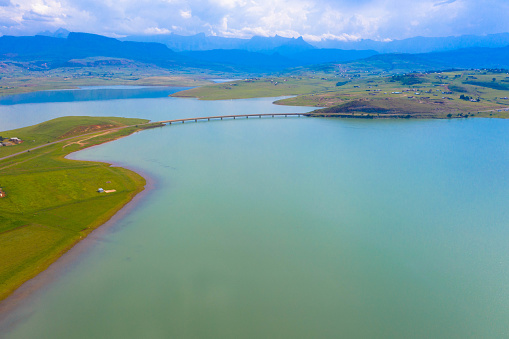 Woodstock Dam in the Tugela River near Bergville, south africa