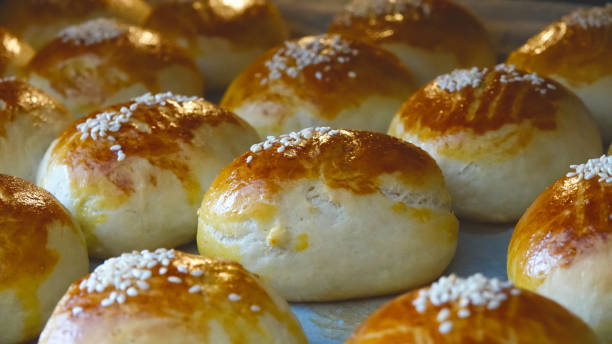 istock Baked pastry with cheese 1222383887